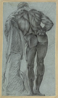 K III 030
<br/>
Hercules Farnese, op de rug gezien
<br/>
<em>Goltzius, Hendrick (1558-1617)</em>